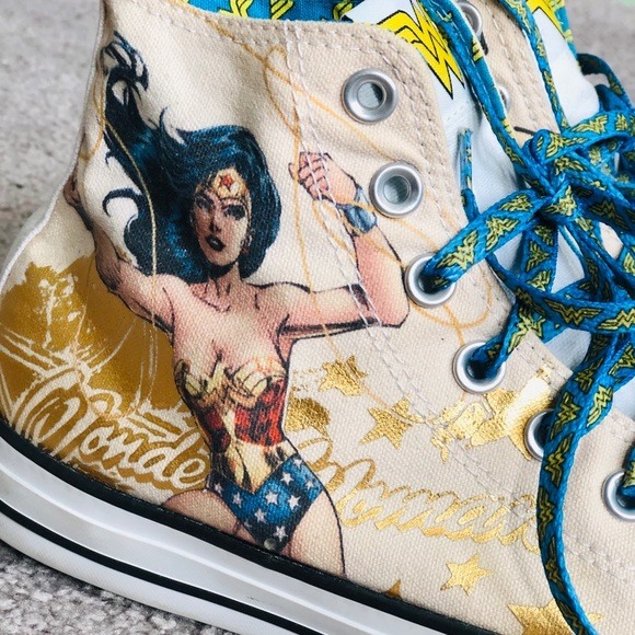 Wonder Woman Converse High Top Sneakers - Picture 4 of 13
